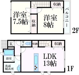 マーベラス西岡本の物件間取画像